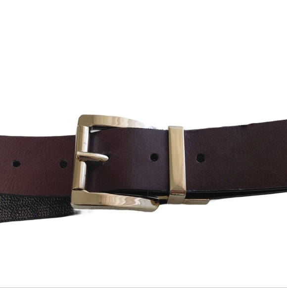 Michael Kors Reversible Logo Belt And Brown Leather Belt Women\'s Medium Set main image 5